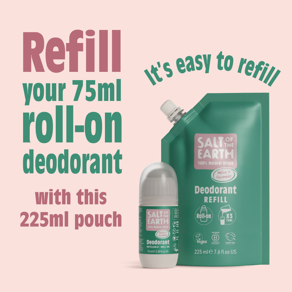 Melon & Cucumber Roll-On Refill Pouch 225ML