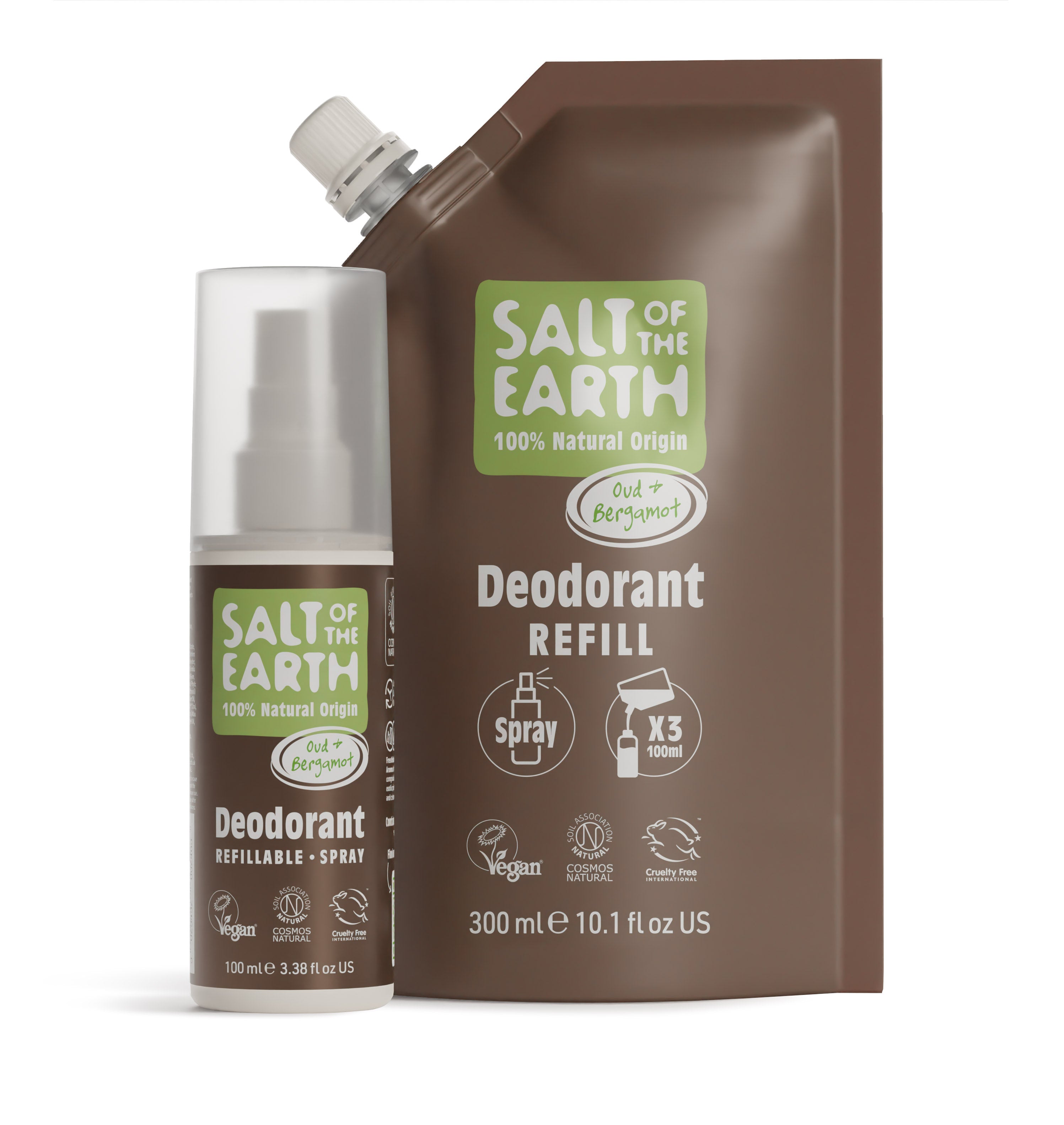 Oud & Bergamot Spray Navulzakje 300ML