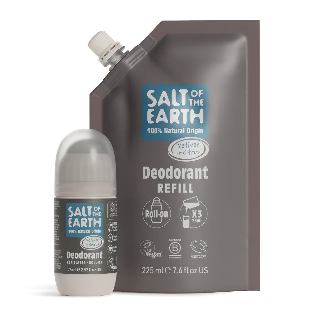 Vetiver & Citrus Roll-On Refill Pouch 225ML