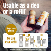 Amber & Sandelhout Natuurlijke Deodorant Stick - Gebruik of navulling