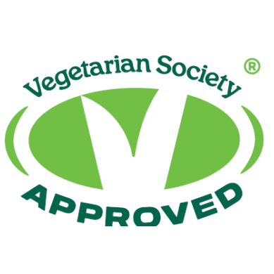 Vegetarian Society Approved logo certifying our deodorants contains no animal-derived ingredients and meets strict vegetarian standards