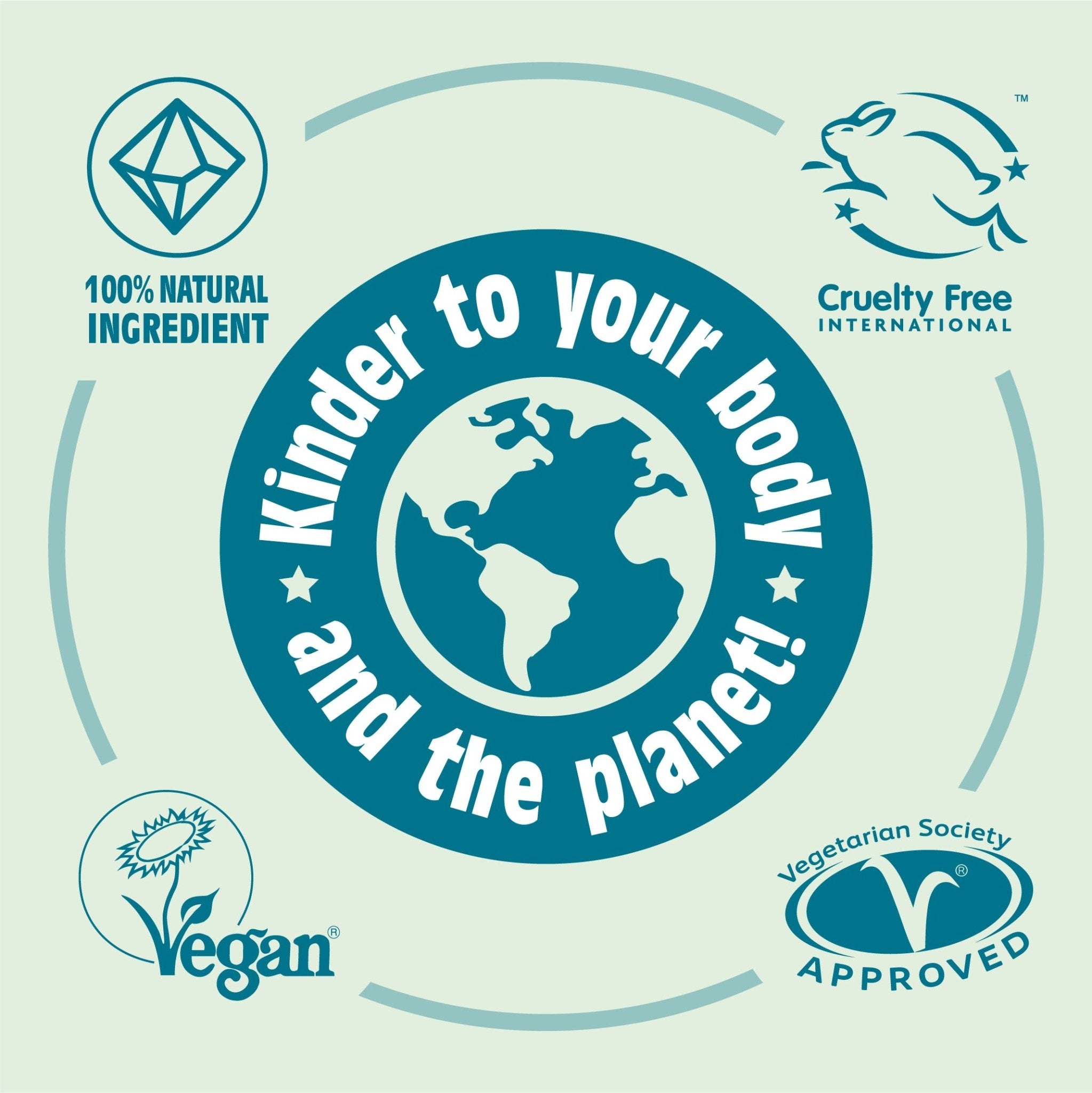 Salt of the Earth Classic Natural Deodorant - kinder to your body and the planet with 100% natural ingredients, Vegan Society, Cruelty Free International, and Vegetarian Society approved.
