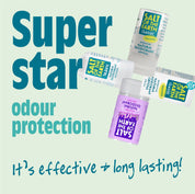 Superstar odour protection from Salt of the Earth natural deodorant crystals - effective and long-lasting.