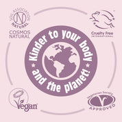 Salt of the Earth deodorant stick certified by COSMOS Natural, Cruelty-Free International, Vegan Society, and Vegetarian Society.