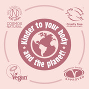 Salt of the Earth deodorant stick certified by COSMOS Natural, Cruelty-Free International, Vegan Society, and Vegetarian Society.