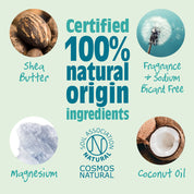 Salt of the Earth Unscented stick deodorant made with 100% natural ingredients, including shea butter, coconut oil, magnesium, and natural botanical aroma.