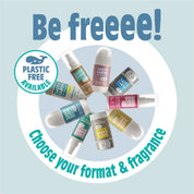 Be free! Choose your format and fragrance from Salt of the Earth’s plastic-free deodorant range