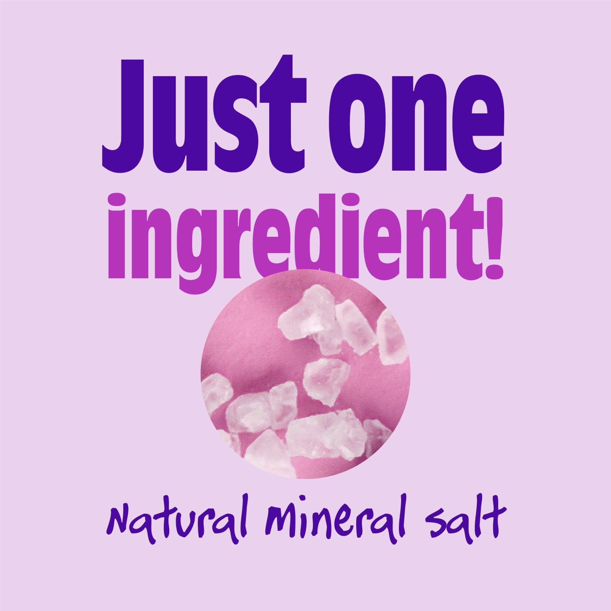 Just one ingredient in Salt of the Earth Rock Chick Natural Deodorant - 100% natural mineral salt.