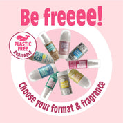 Be free! Choose your format and fragrance from Salt of the Earth’s plastic-free deodorant range